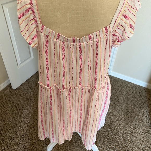 New with out tags. White boho sundress pink and gold details. Size XXL - Picture 4 of 5